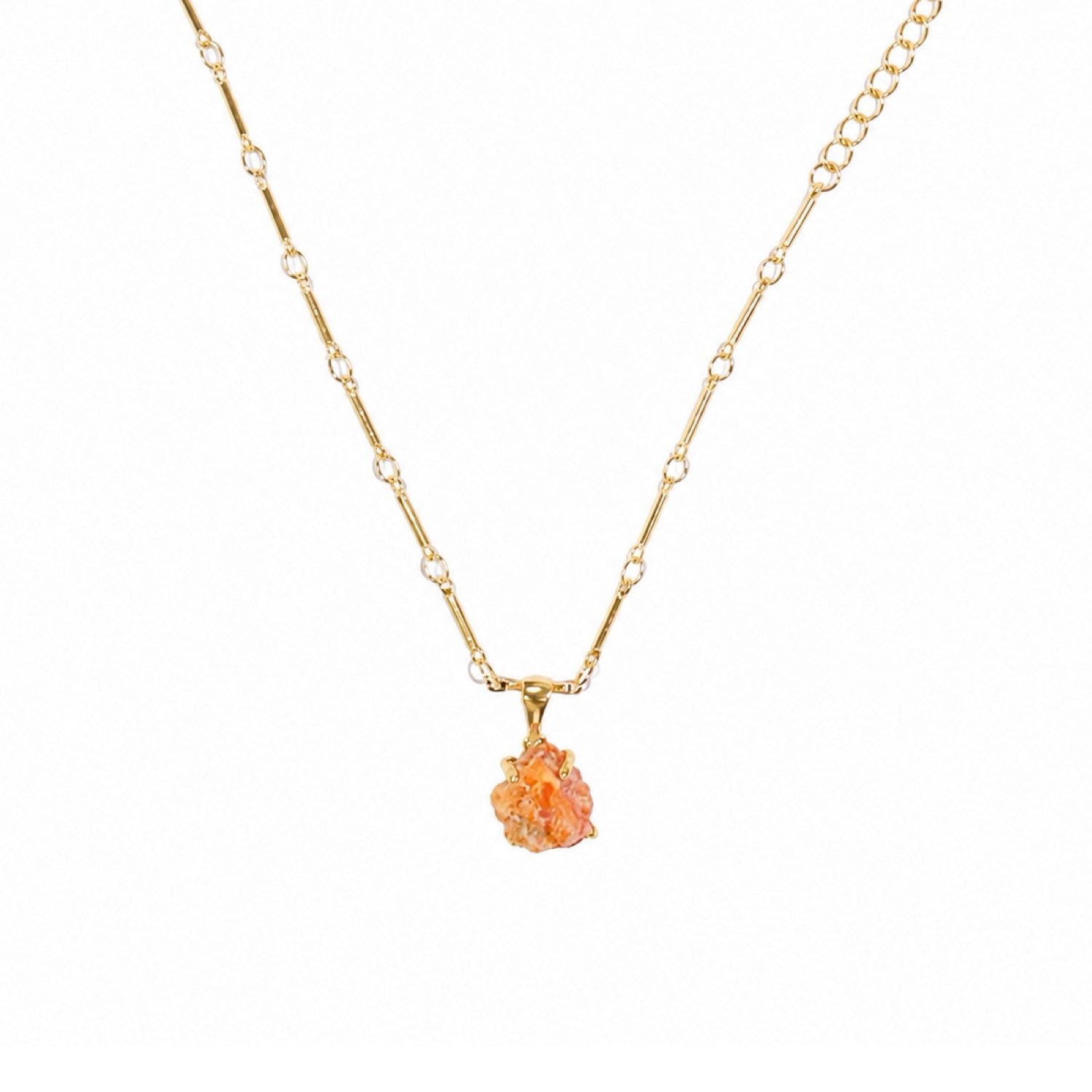 Elemental Birth Sunstone Pendant Necklace