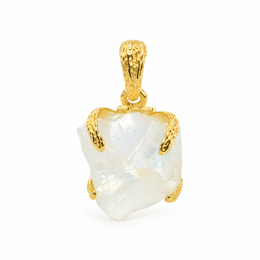 Elemental Birth Natural Moonstone Adjustable Pendant Necklace