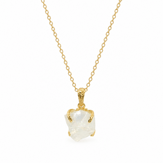 Elemental Birth Natural Moonstone Adjustable Pendant Necklace