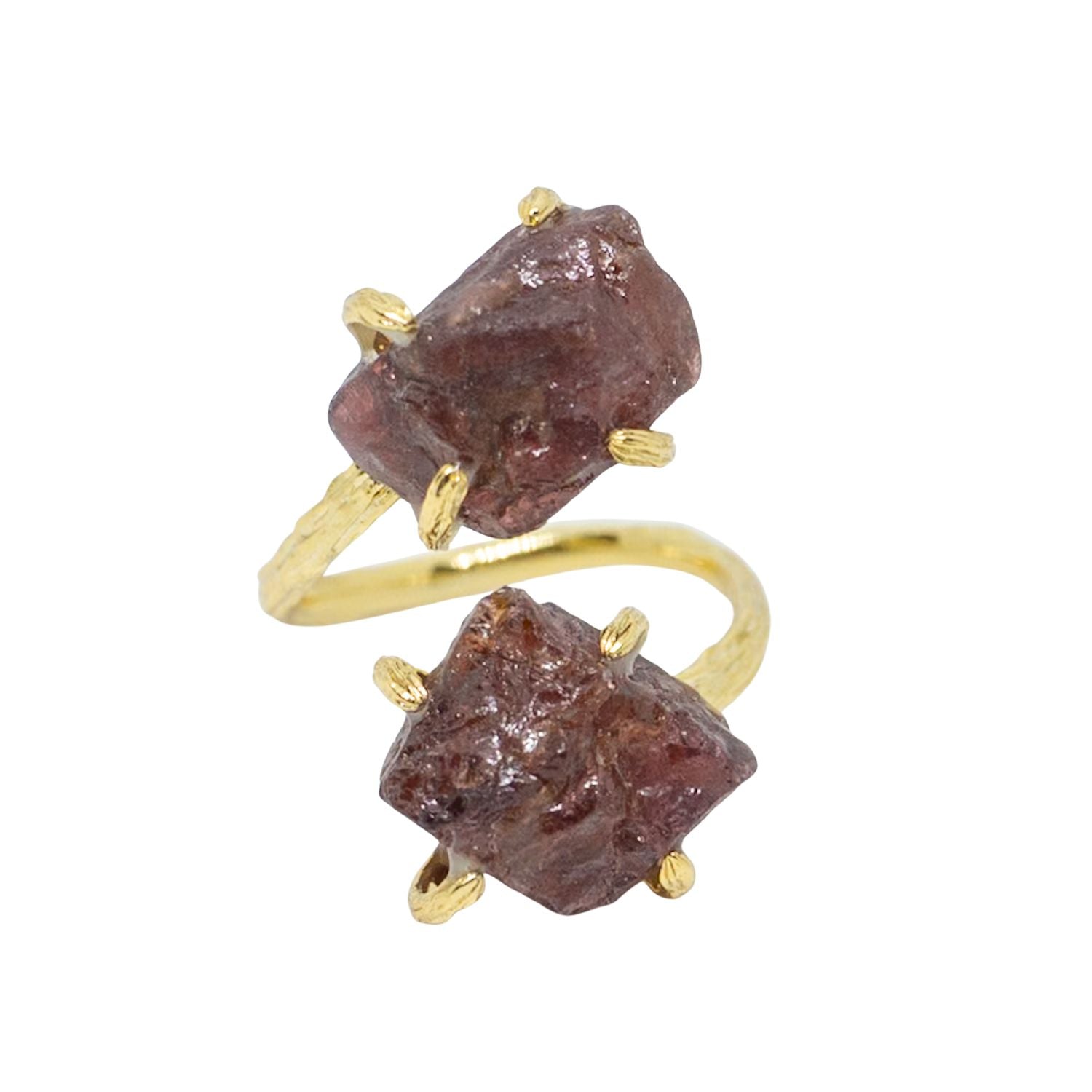 Elemental Birth Natural Garnet Ring Adjustable