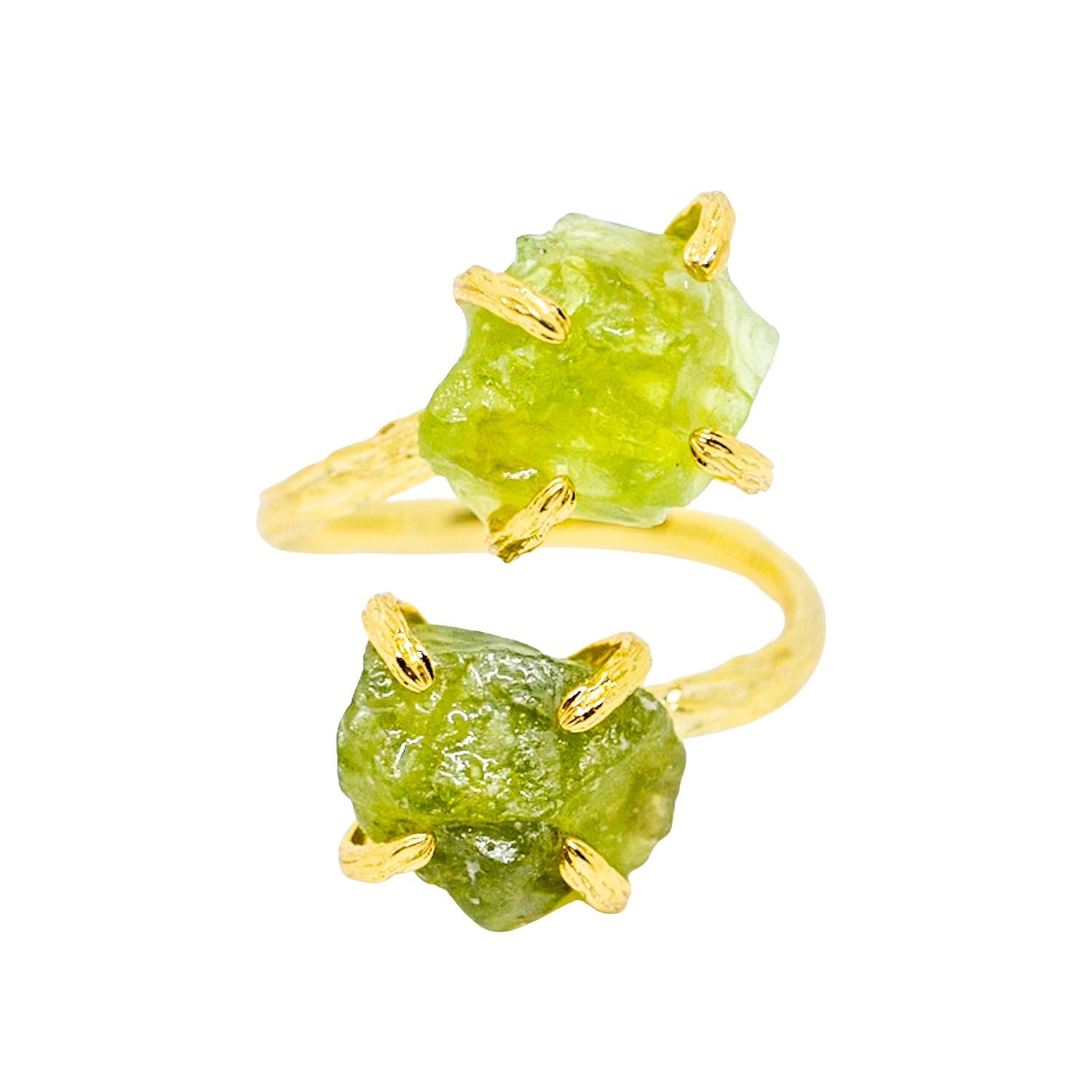 Elemental Birth Natural Peridot Adjustable Ring