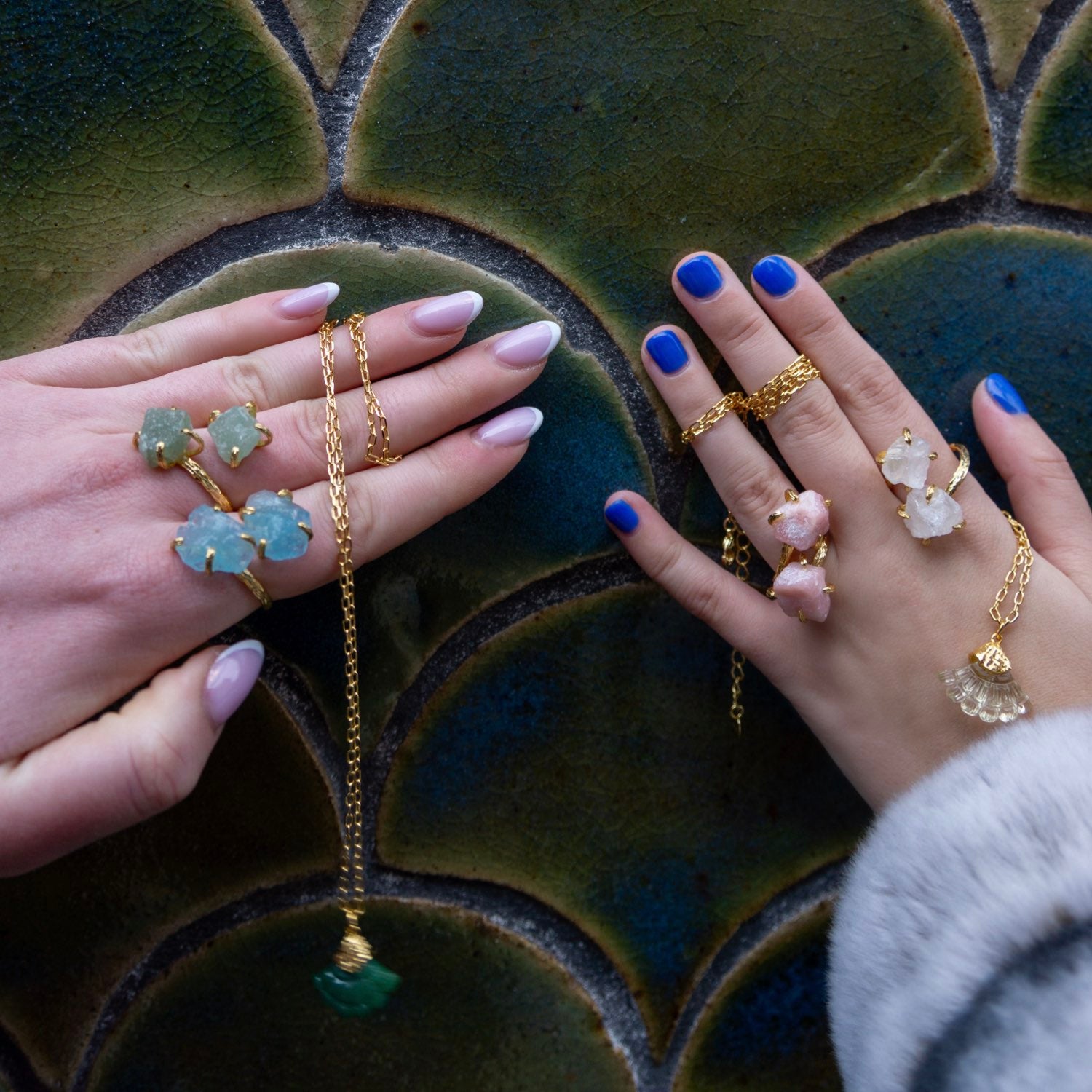 Elemental Birth Natural Jade Adjustable Ring