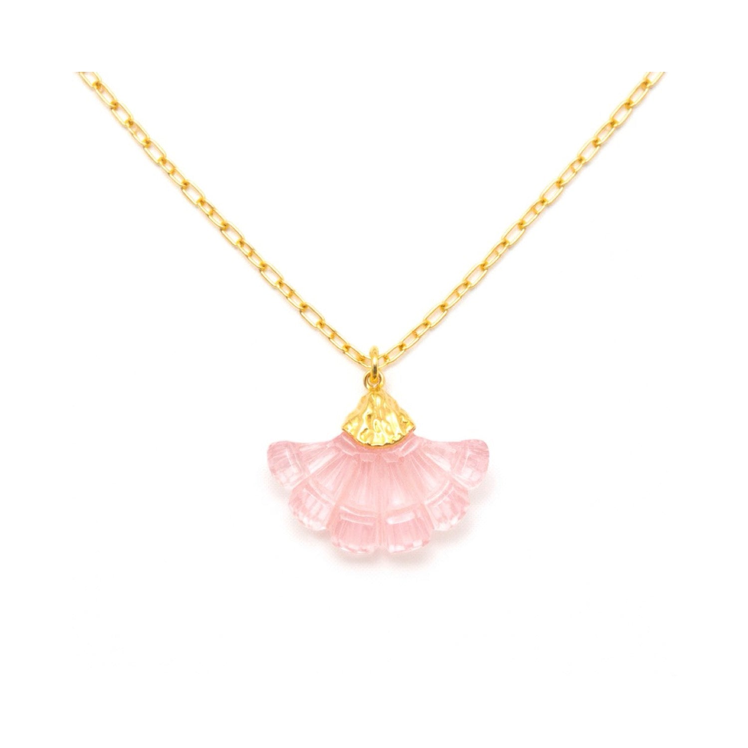 Bloom Flower Handcrafted Rose Crystal Necklace for Girlfriend Gift