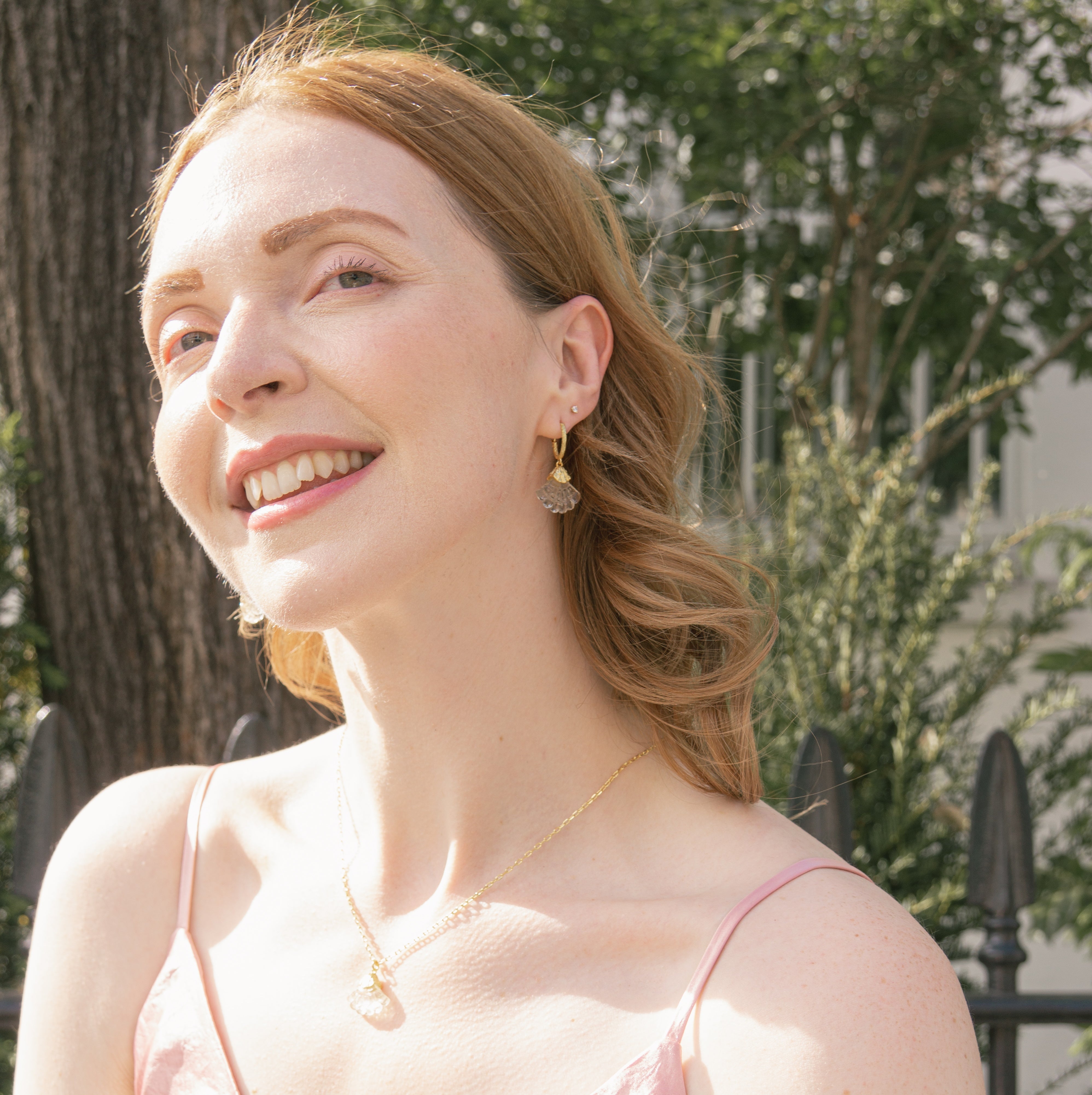 Bloom Flower Handcrafted White Crystal Necklace for Girlfriend Gift