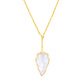Natural White Crystal 18K Gold Plated Necklace Small