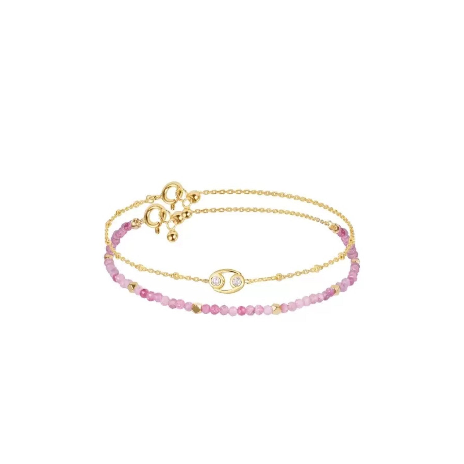 Constellation Cancer Zodiac Bracelet – Natural Crystal Adjustable | July Birthstone Jewelry Gift