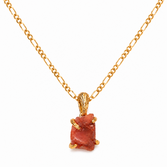 Elemental Red Agate Pendent Adjustable Necklace
