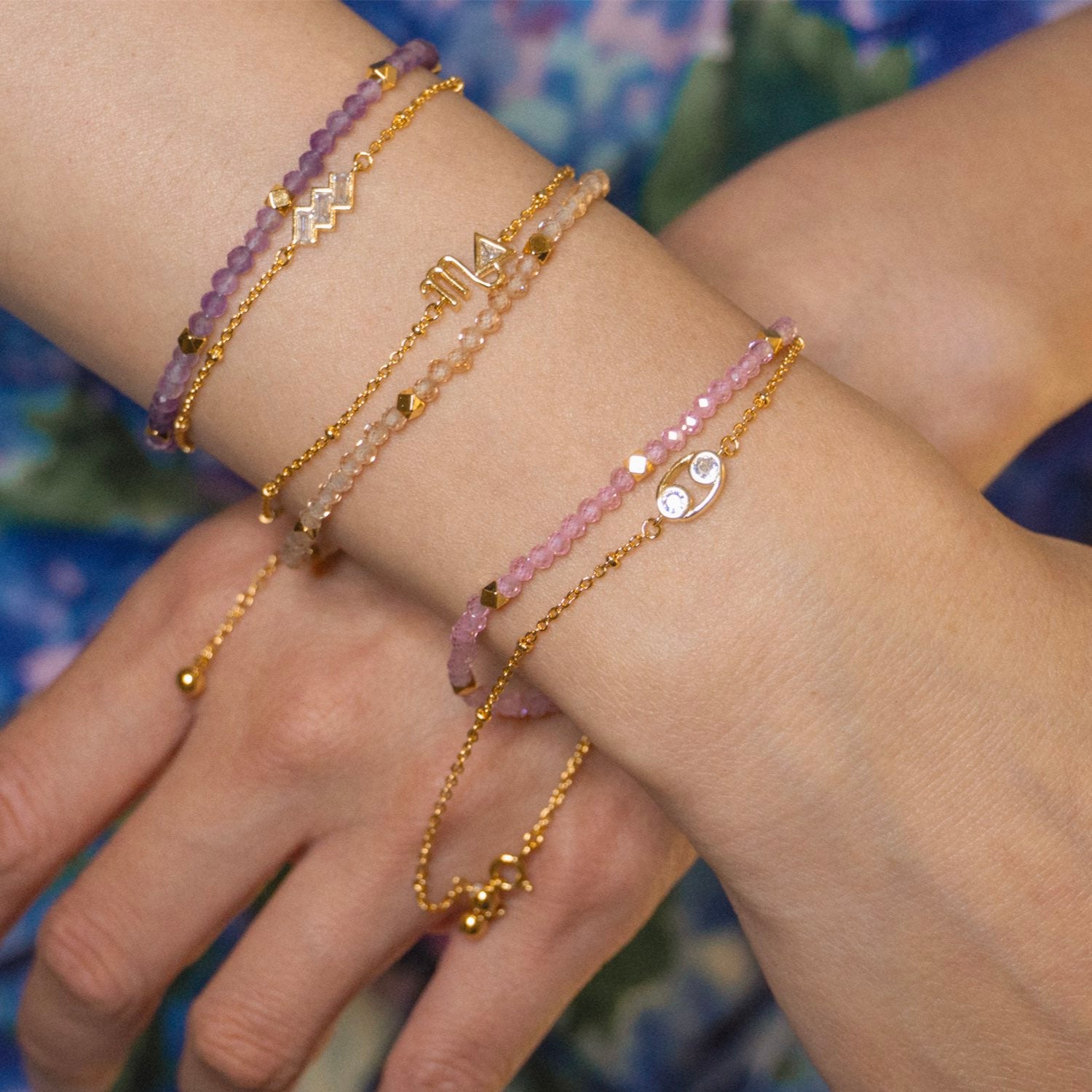 Constellation Cancer Zodiac Bracelet – Natural Crystal Adjustable | July Birthstone Jewelry Gift