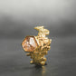 Natural Amethyst Tree Memory Gold-plated Ring