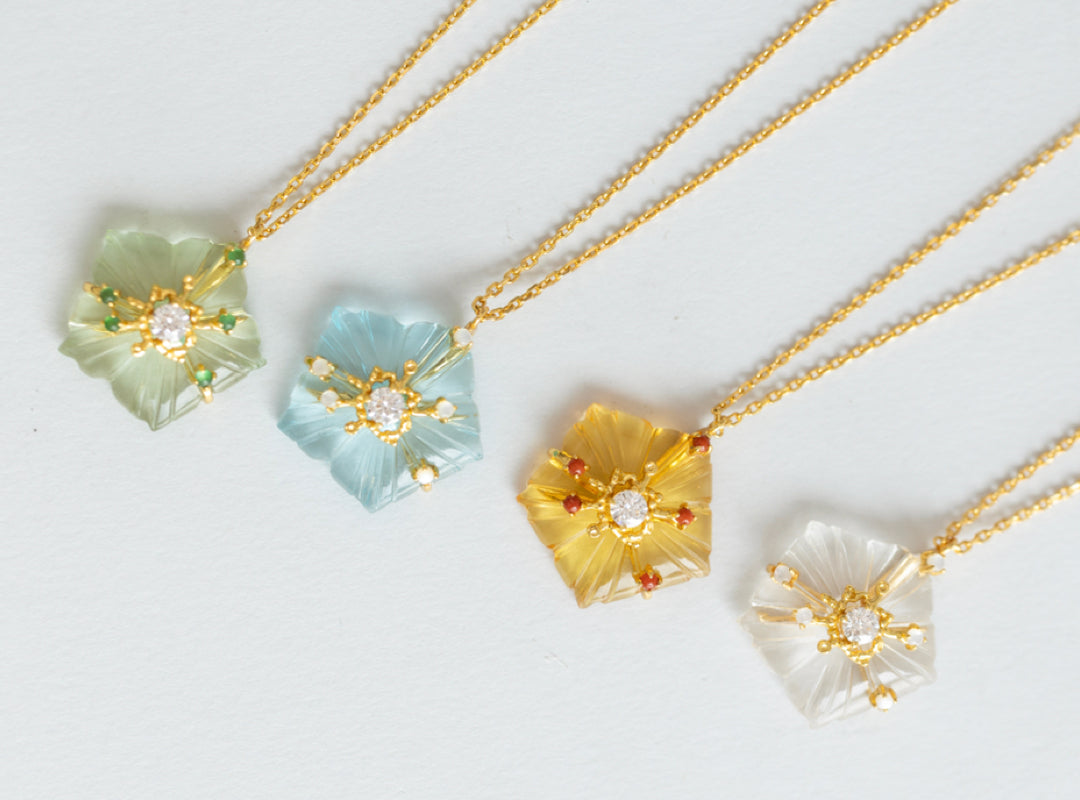 Smoky quartz jewellery collection handcrafted by WJY Studio independent jewellery designer London