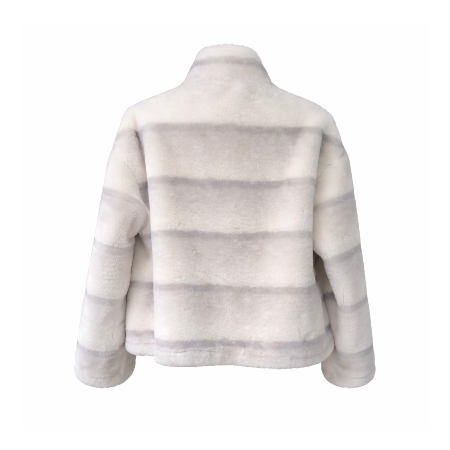 Galaxy Sable Fur White Grey Super Soft Jacket
