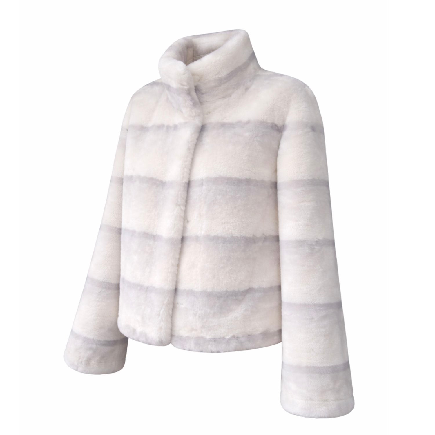 Galaxy Sable Fur White Grey Super Soft Jacket