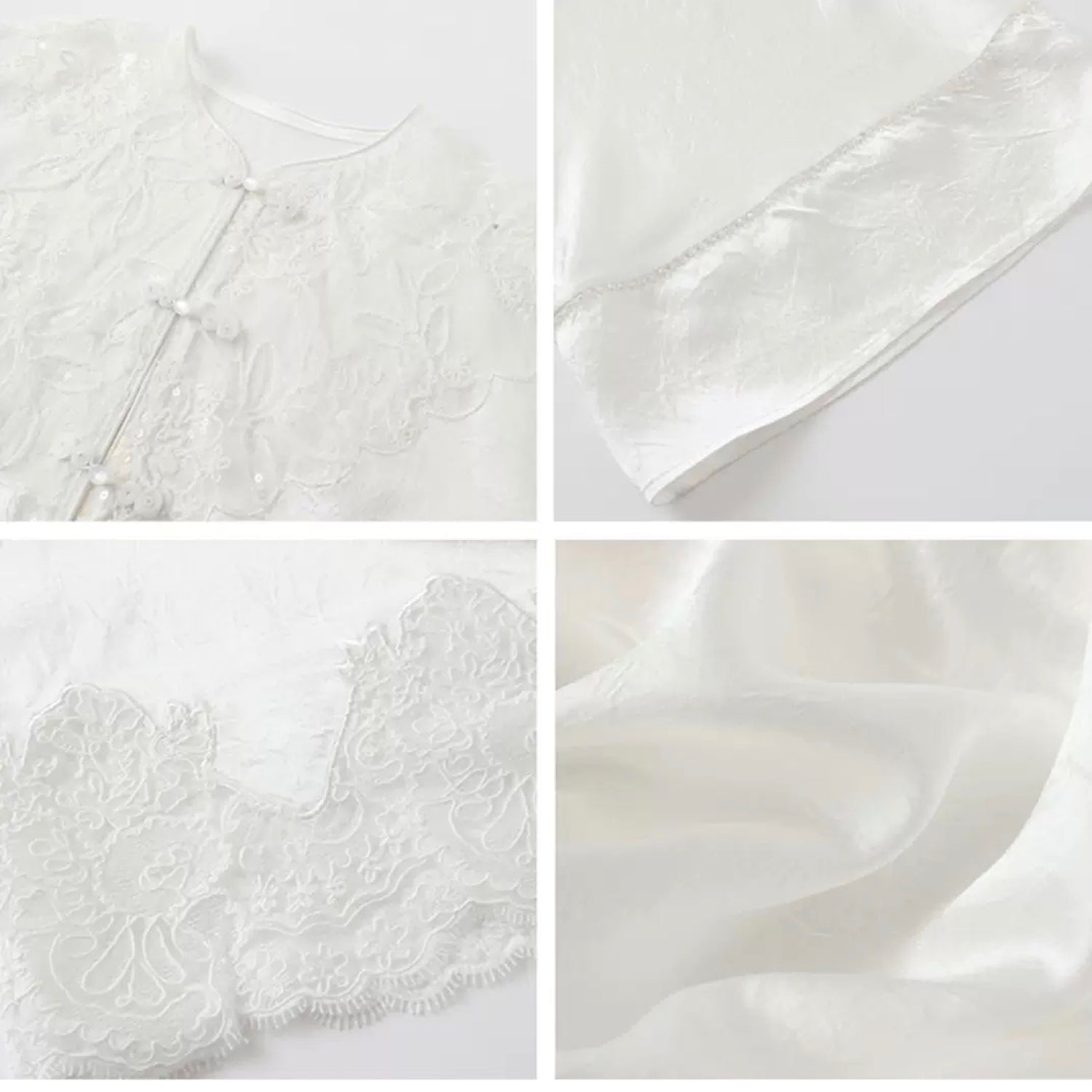 Embroidery Lace Luxury Fabric Top Shirt Suit Oversize