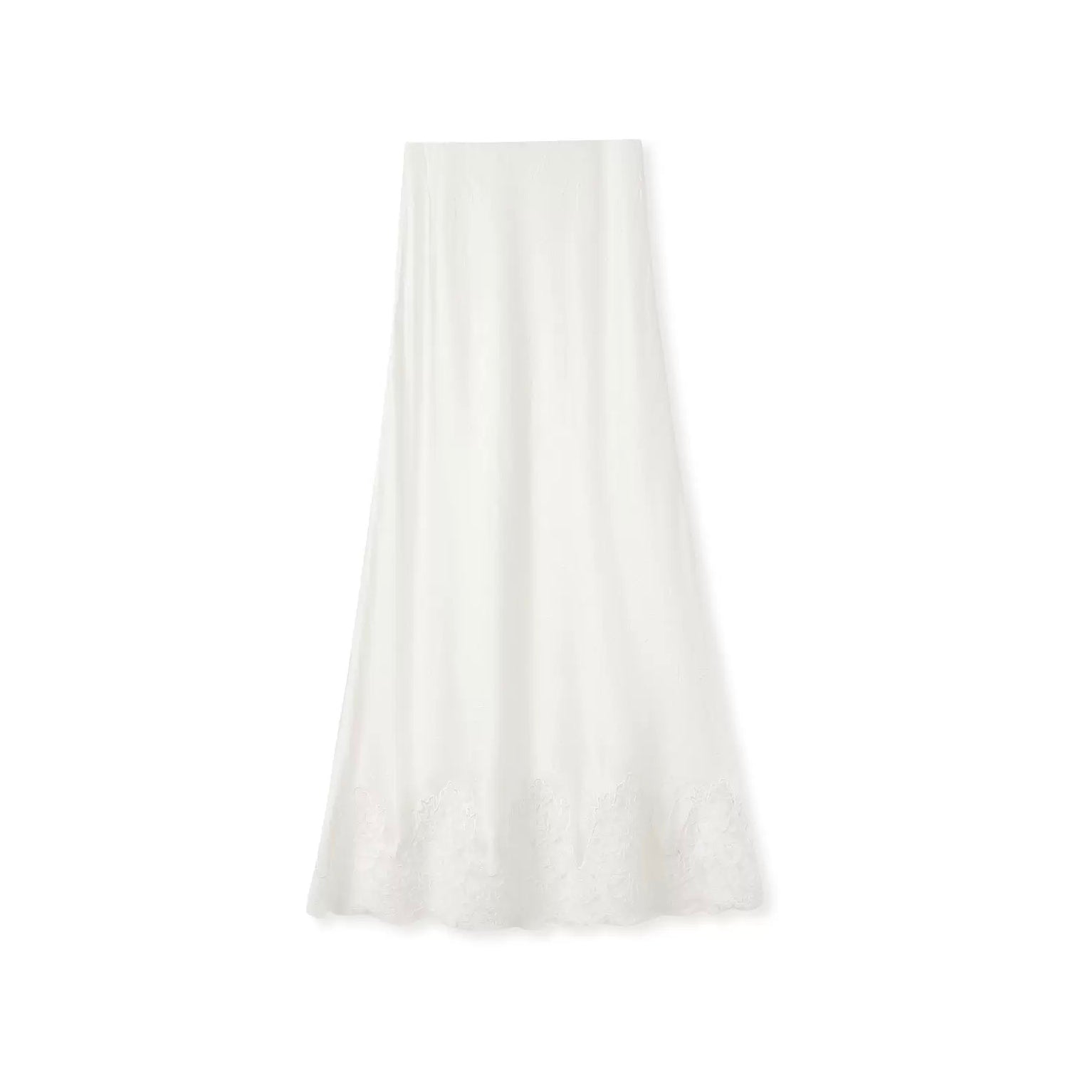 Embroidery Lace Luxury Fabric Midi Skirt