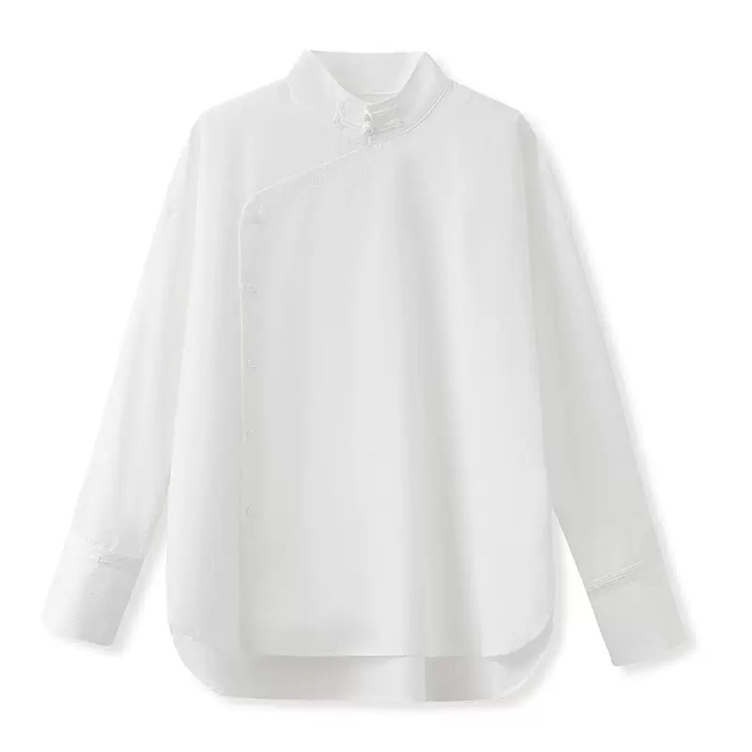 Embroidery Elegant Lance White Shirt