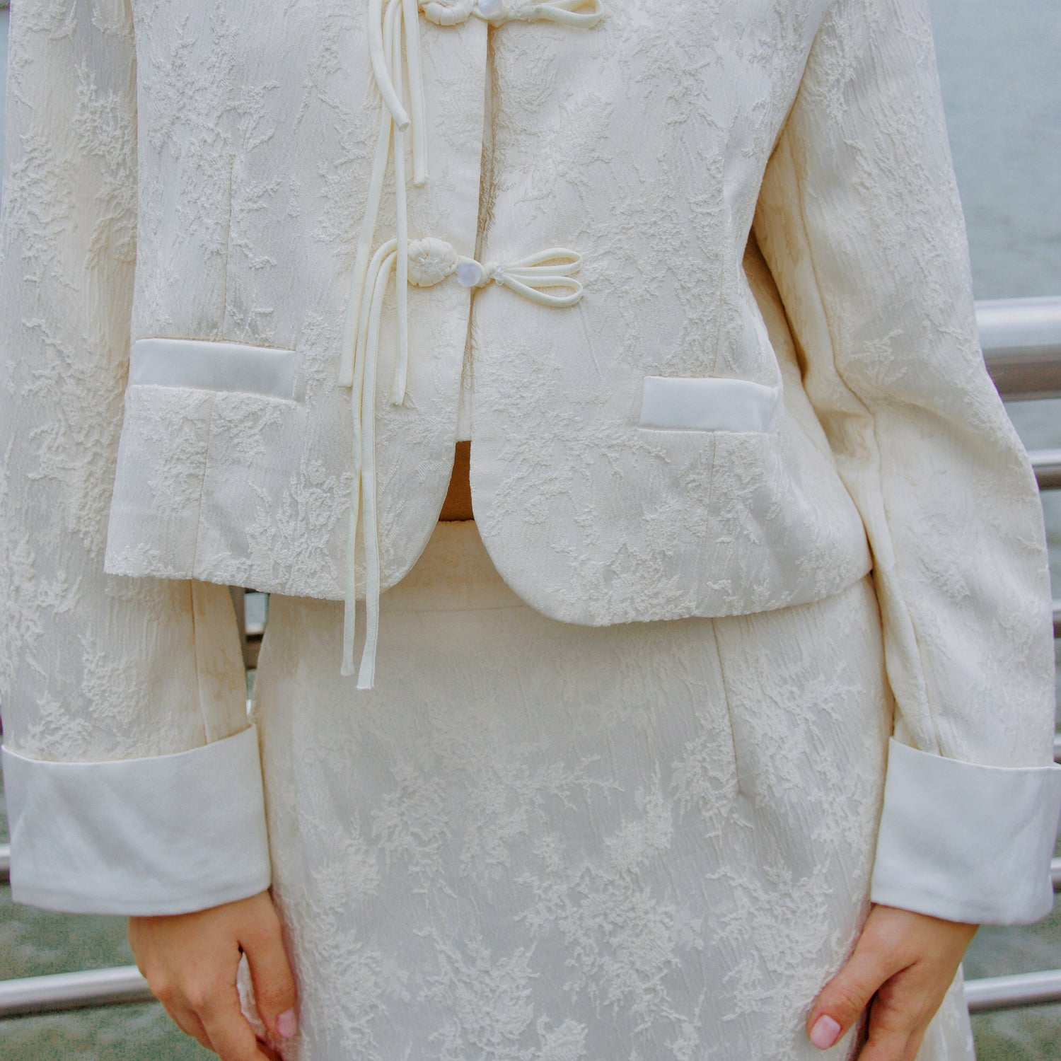 Embroidery Lace Luxury Fabric Suit Top Shirt Suit and Skirt Oversize