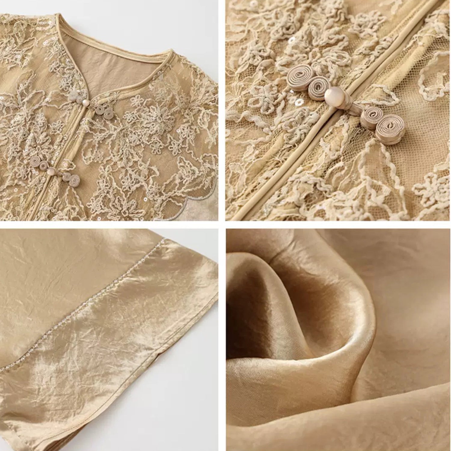 Embroidery Lace Luxury Fabric Top Shirt Suit Oversize