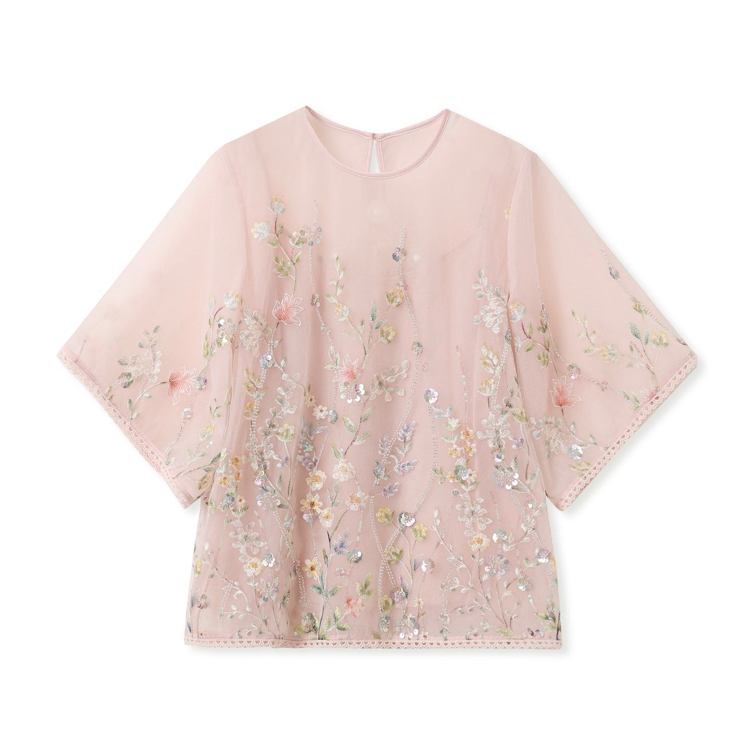 Embroidered 3D Flower Cardigan Dress Top