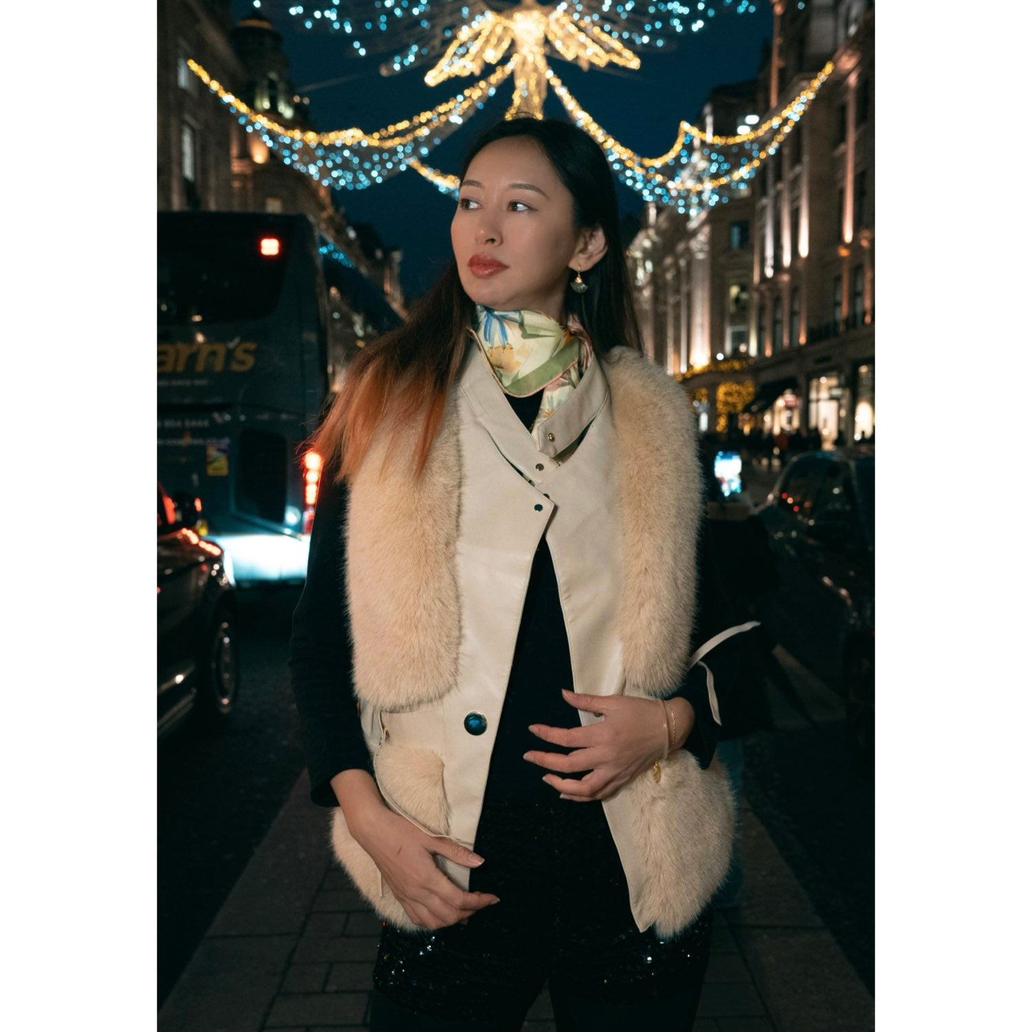 Eco-friendly Jacket Vast Faux Super Soft Fur Leather Buttons