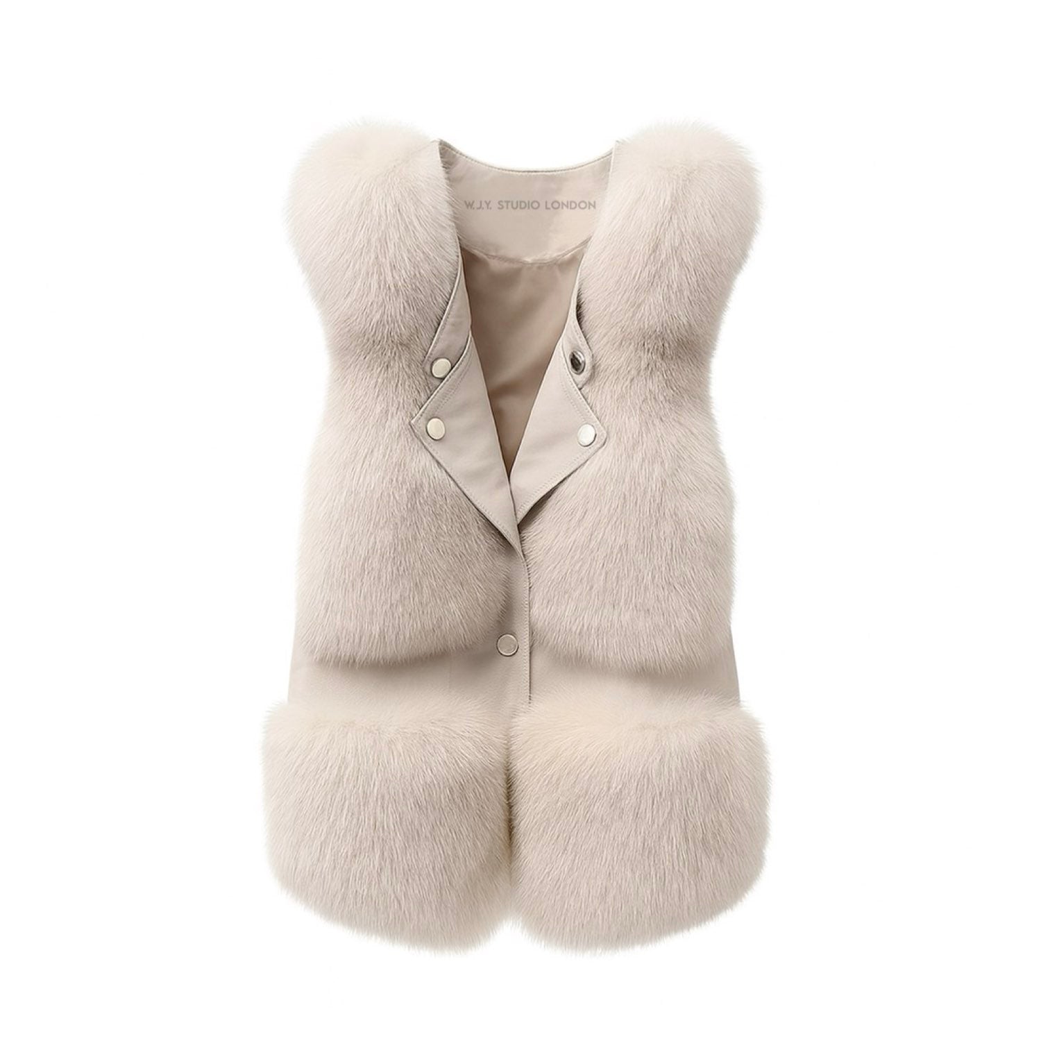 Eco-friendly Jacket Vast Faux Super Soft Fur Leather Buttons