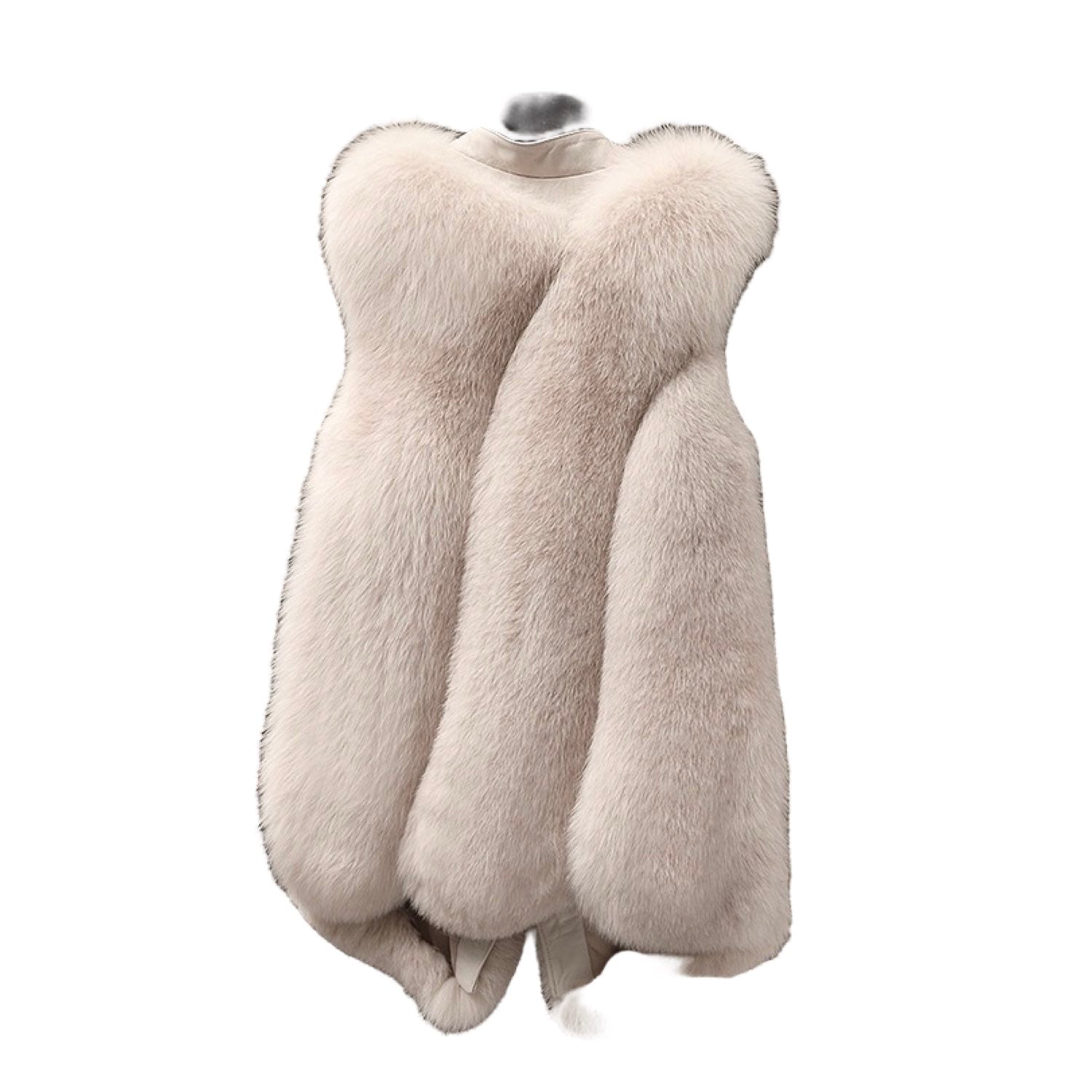 Eco-friendly Jacket Vast Faux Super Soft Fur Leather Buttons