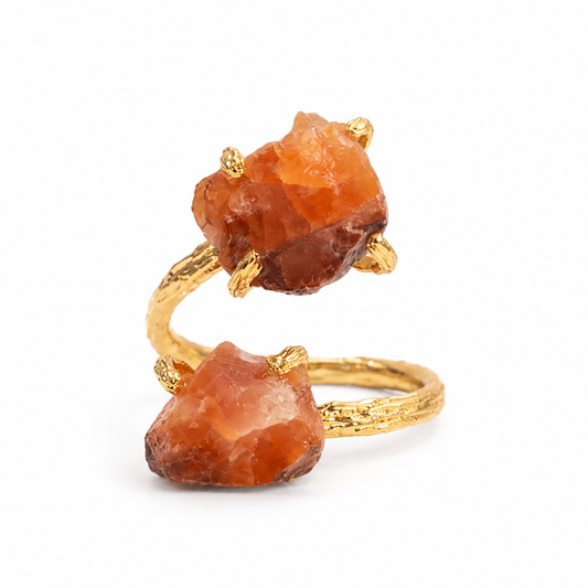 Elemental Red Agate Adjustable Ring