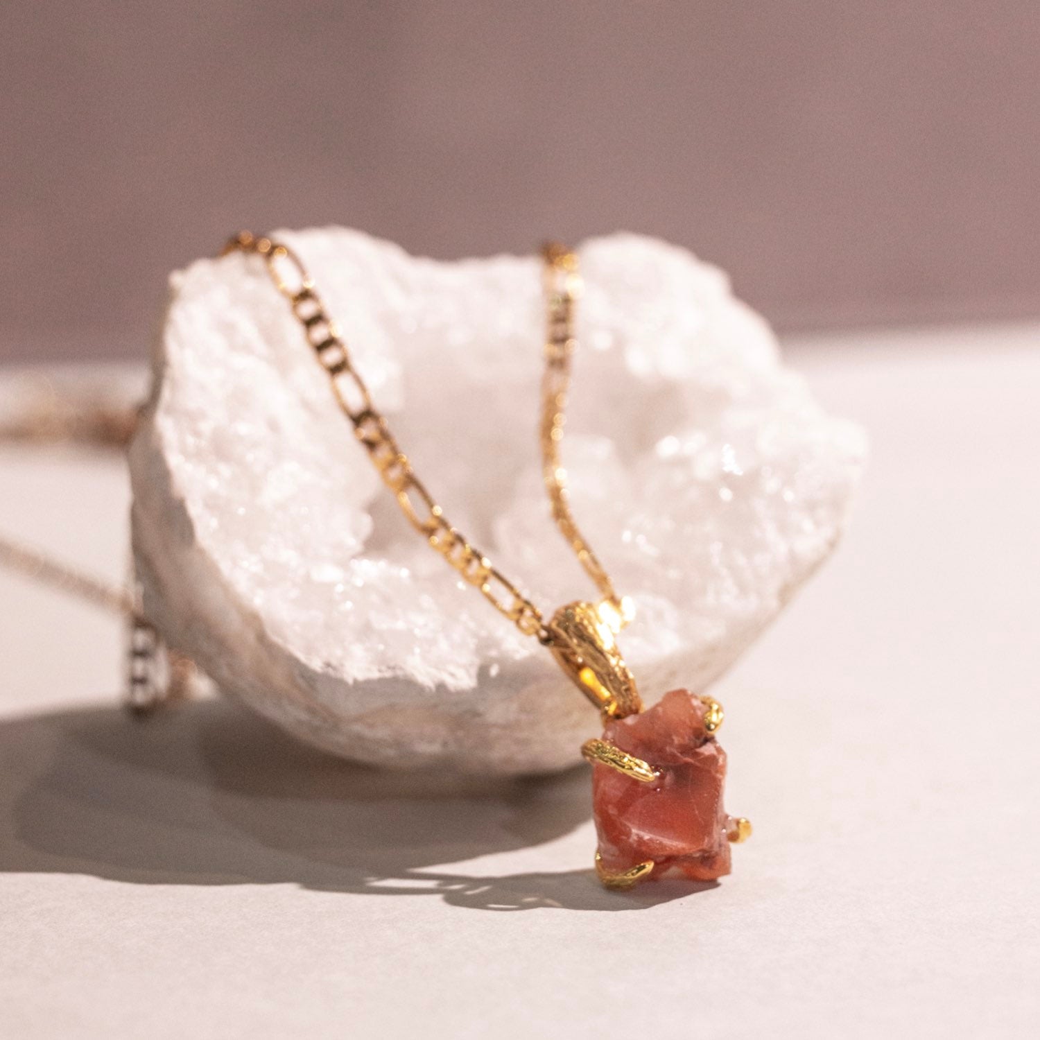 Elemental Red Agate Pendent Adjustable Necklace
