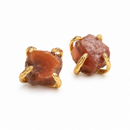 Elemental Red Agate Earring