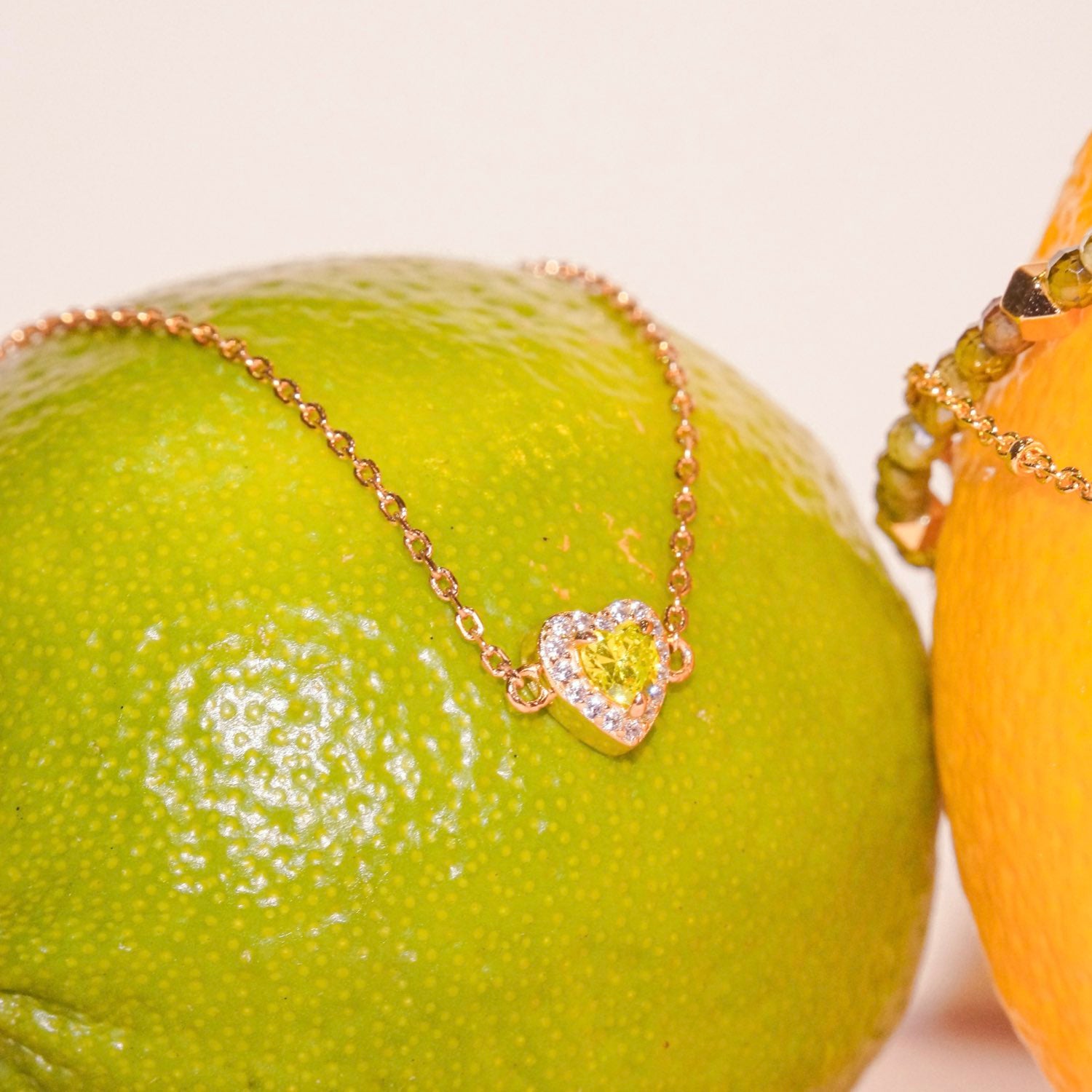 Peridot Birthstones Love Zipper Gold Ring