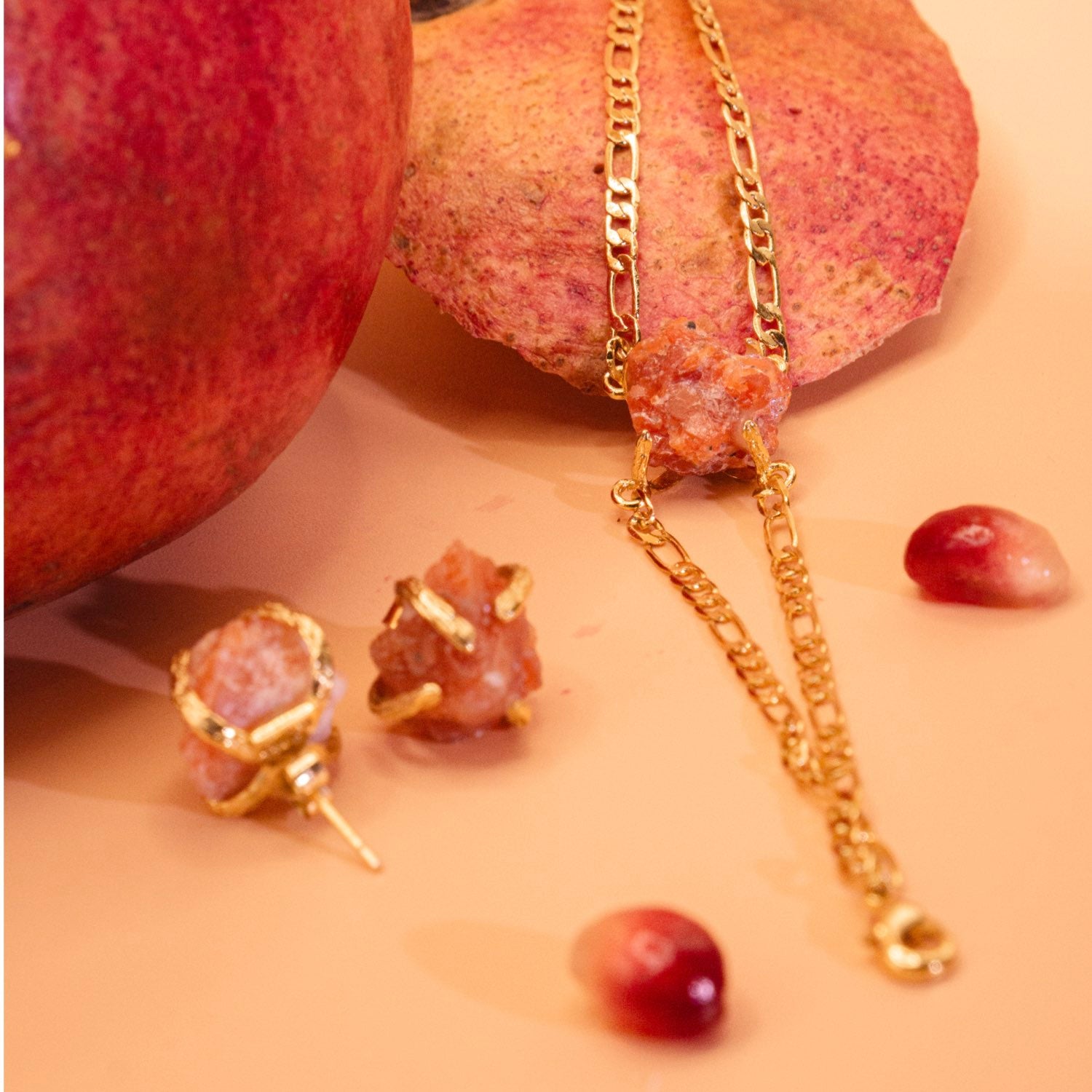 Elemental Birth Natural SunStone Stud Earrings