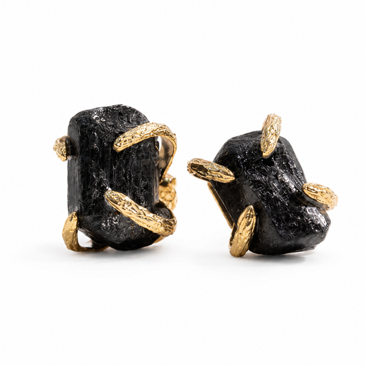 BS-R-18 Elemental Obsidian Earring
