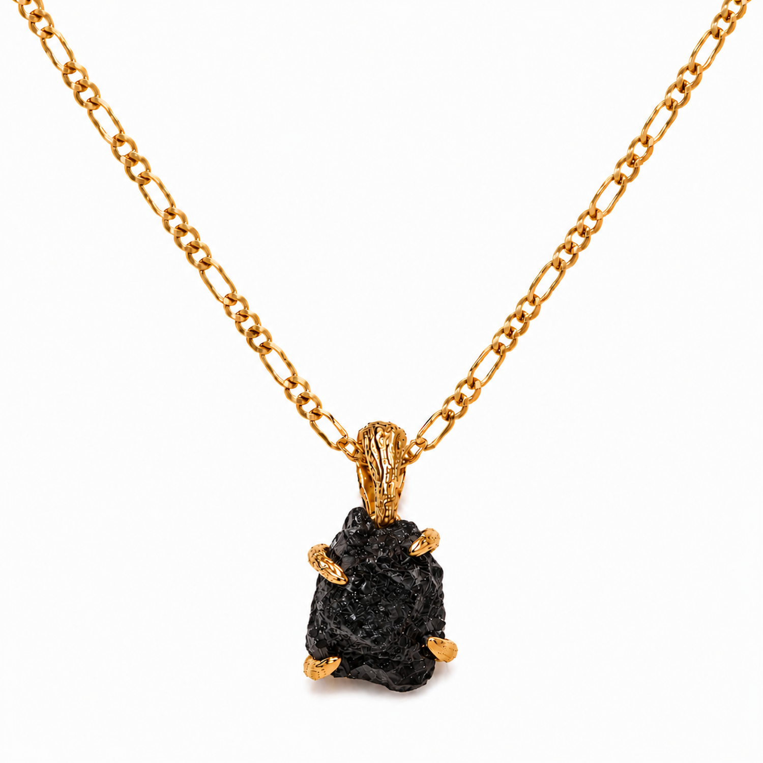 Elemental Obsidian Pendent Adjustable Necklace
