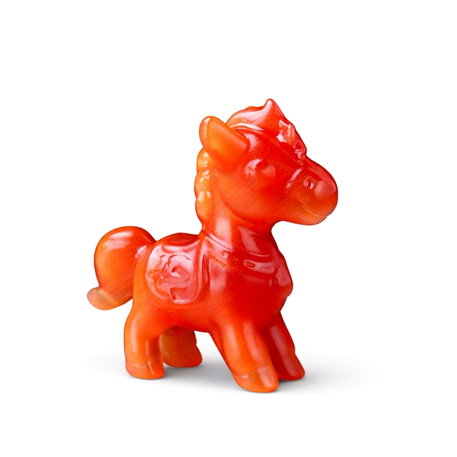 Equestrian Crystal Collection Gemstone Agate Red  Horse Sculptures