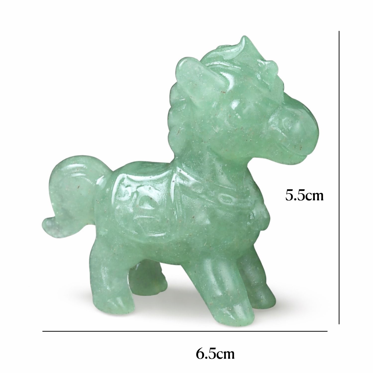 Equestrian Crystal Collection Gemstone Jade Green  Horse Sculptures