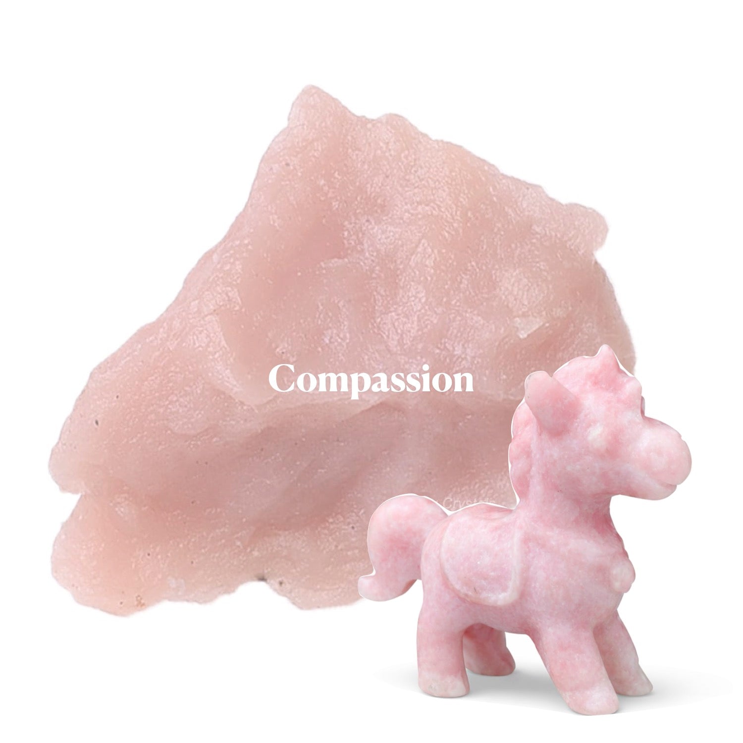 Equestrian Crystal Collection Gemstone Pink Opal Horse Sculptures