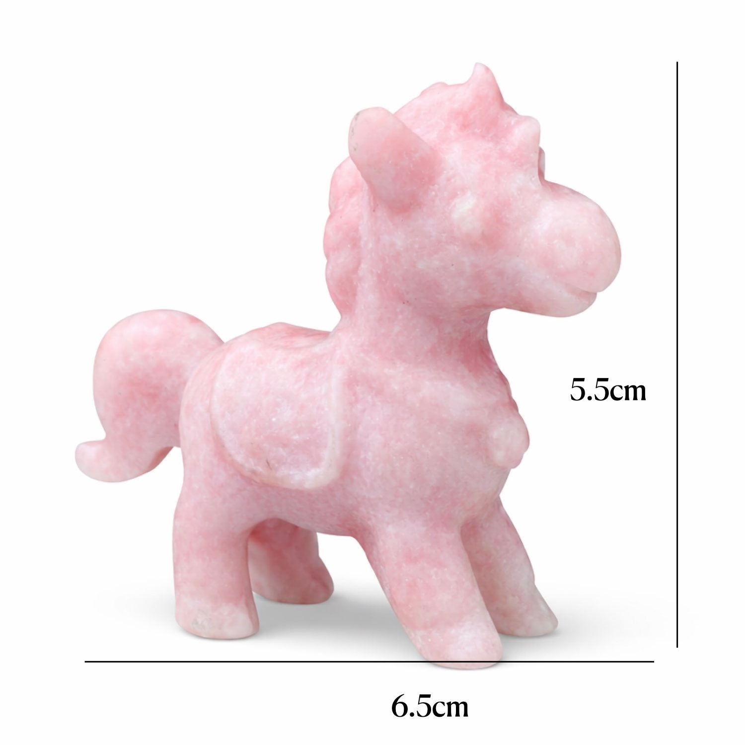 Equestrian Crystal Collection Gemstone Pink Opal Horse Sculptures