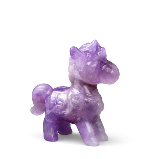 Equestrian Crystal Collection Gemstone Amethyst Purple Horse Sculptures