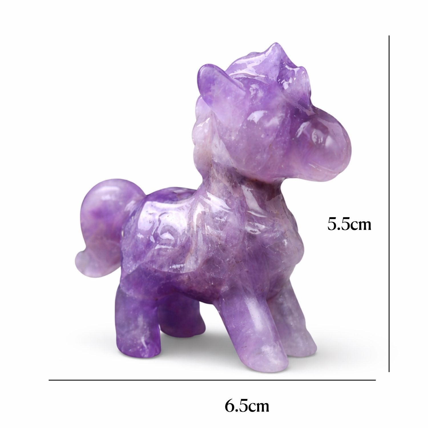 Equestrian Crystal Collection Gemstone Amethyst Purple Horse Sculptures