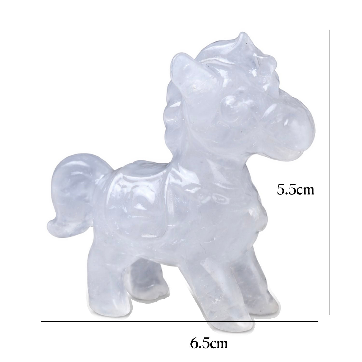Equestrian Crystal Collection Gemstone White Crystal Horse Sculptures