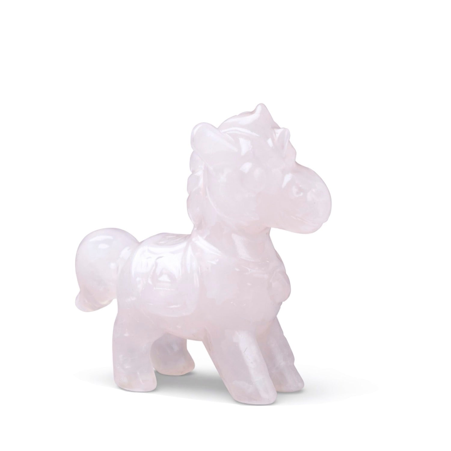 Equestrian Crystal Collection Gemstone Rose Quartz Horse Sculptures
