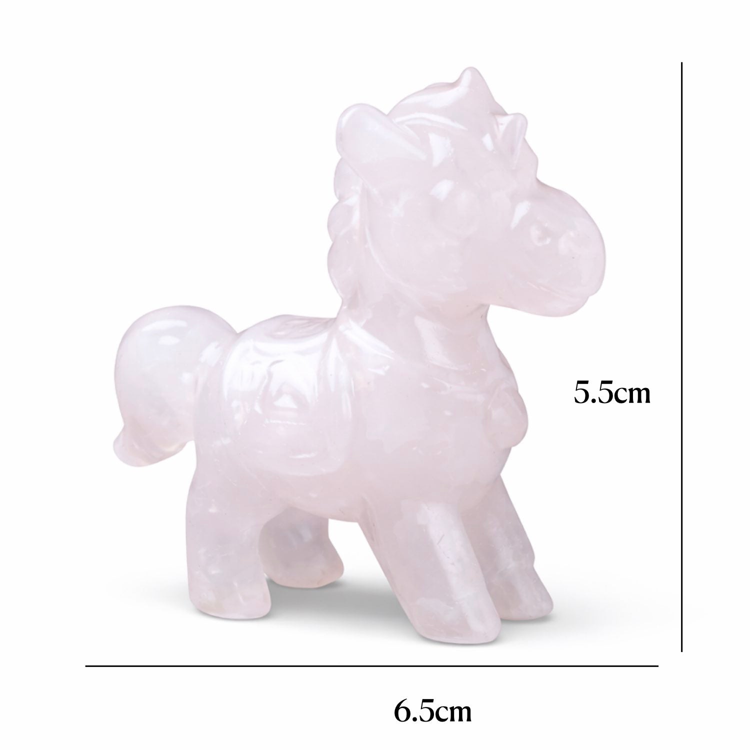 Equestrian Crystal Collection Gemstone Rose Quartz Horse Sculptures