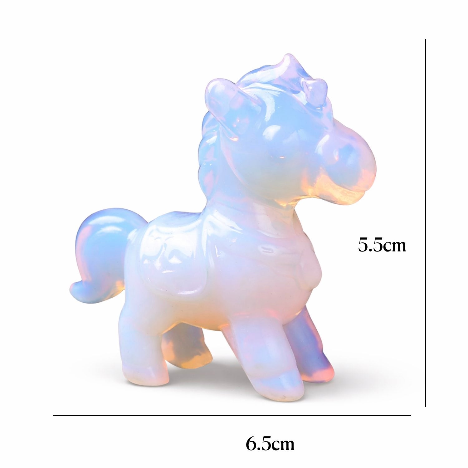 Equestrian Crystal Collection Gemstone Opal Horse Sculptures