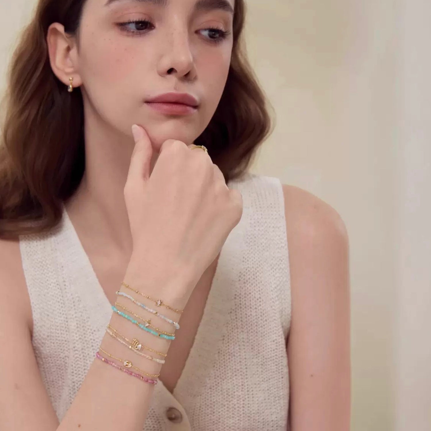 Constellation Gemini Zodiac Bracelet – Natural Crystal Adjustable | June Birthstone Jewelry Gift