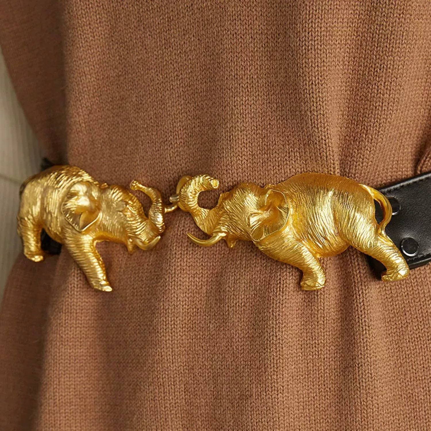 Golden Elephant Equestrian Style Adjustable Belt