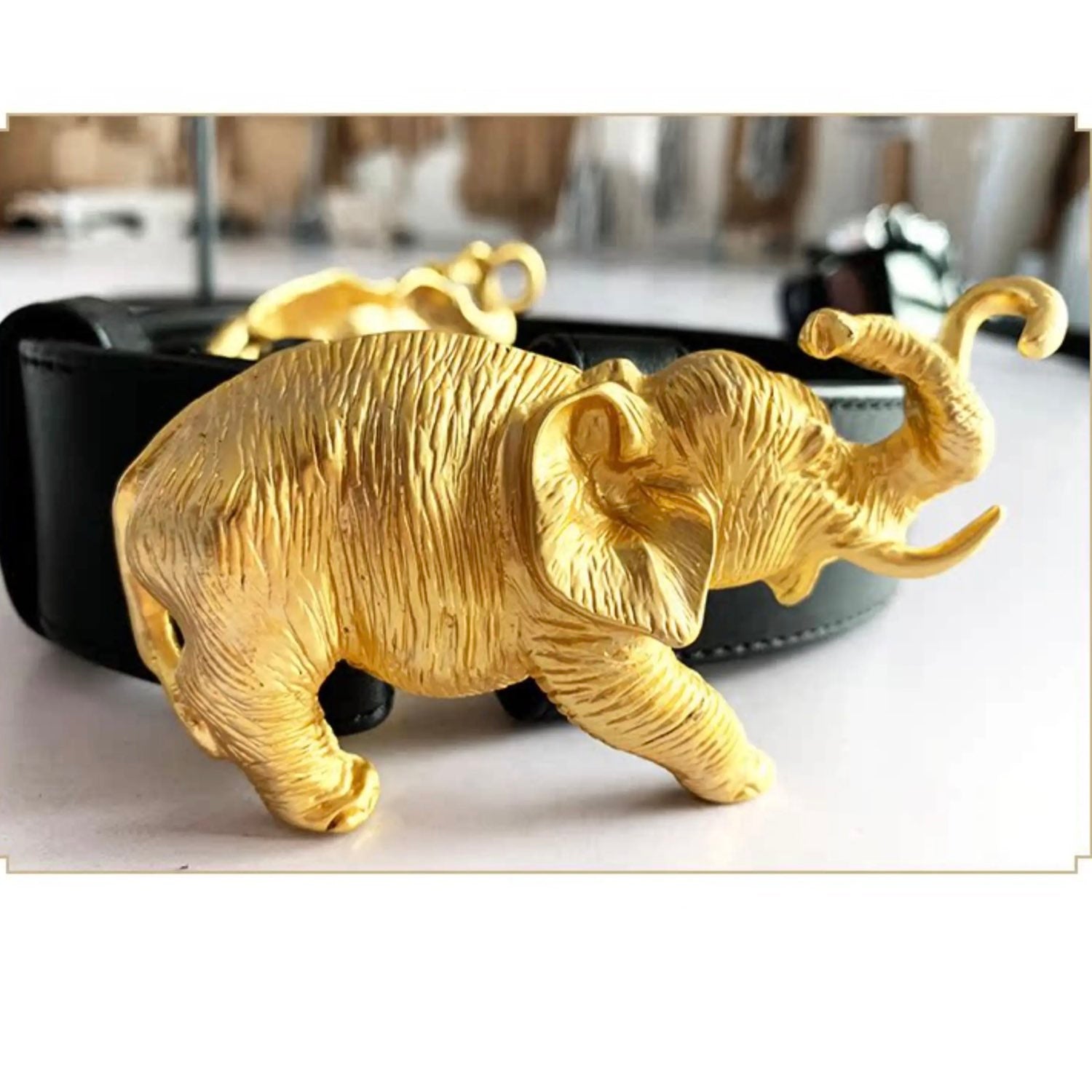 Golden Elephant Equestrian Style Adjustable Belt