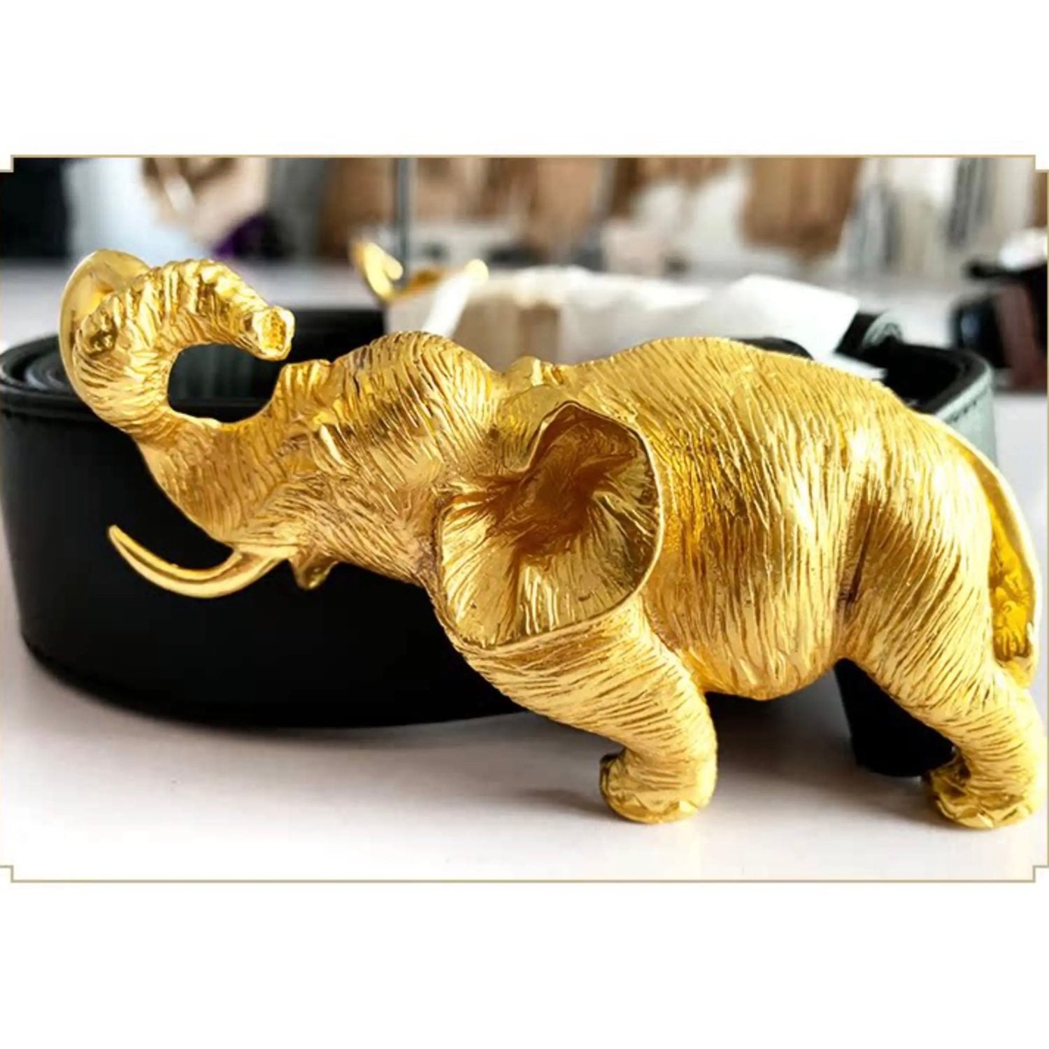 Golden Elephant Equestrian Style Adjustable Belt