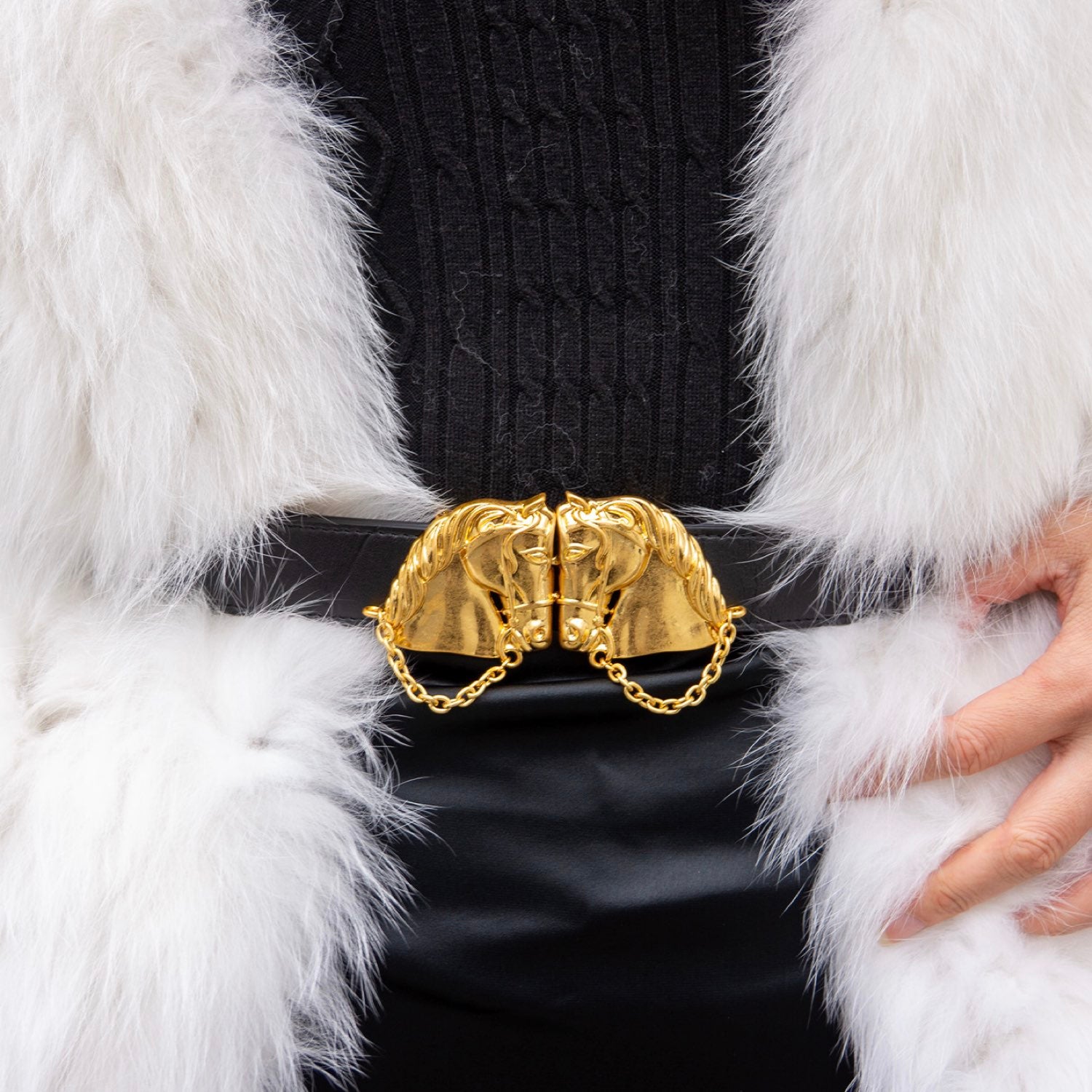 Golden Equestrian Style Horse Belt