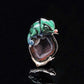 Lizard Enamel Crystal Cave Pendant Necklace