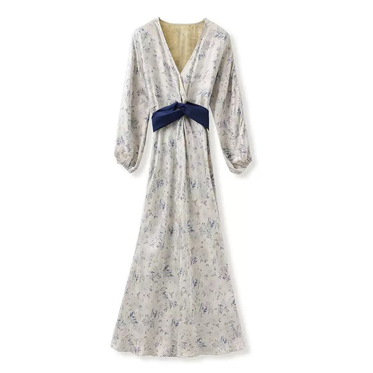 Porcelain Slim-Fit Silk Maxi Dress