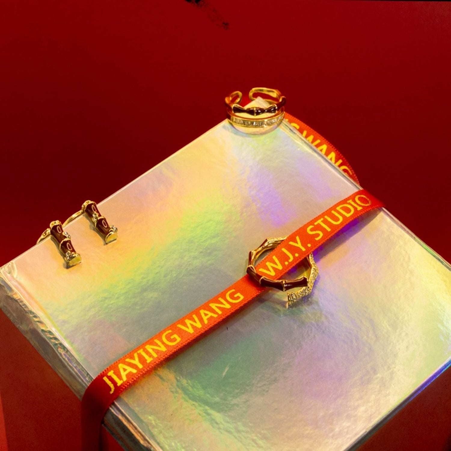 Bamboo Red Double BandRing